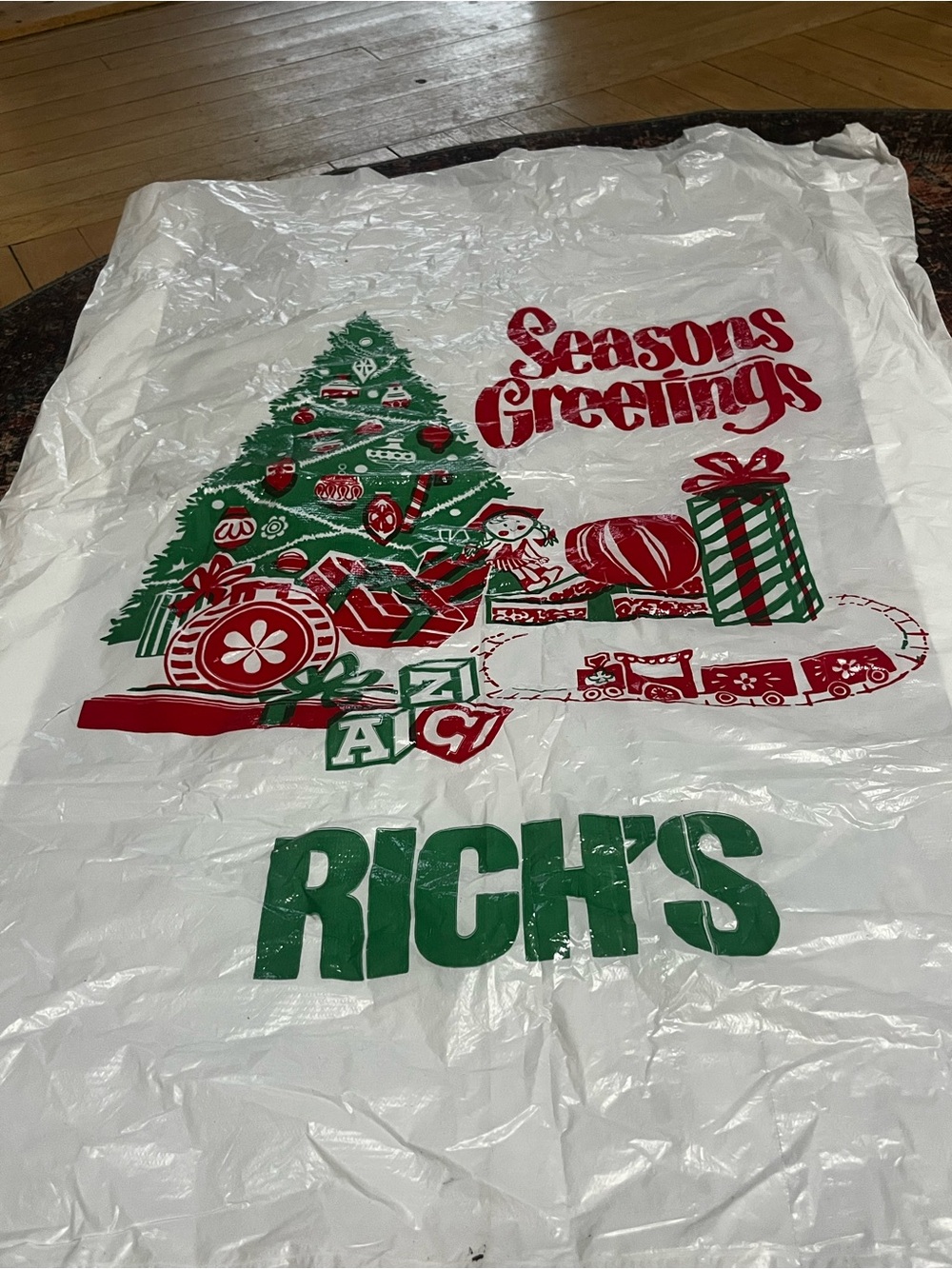 Rich’s & Kmart Vintage Christmas Plastic Shopping bags - Picture 3 of 5